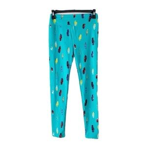 NWT LuLaRoe Feather Multi Color Graphic Print Leggings One Size OS Buttery Soft